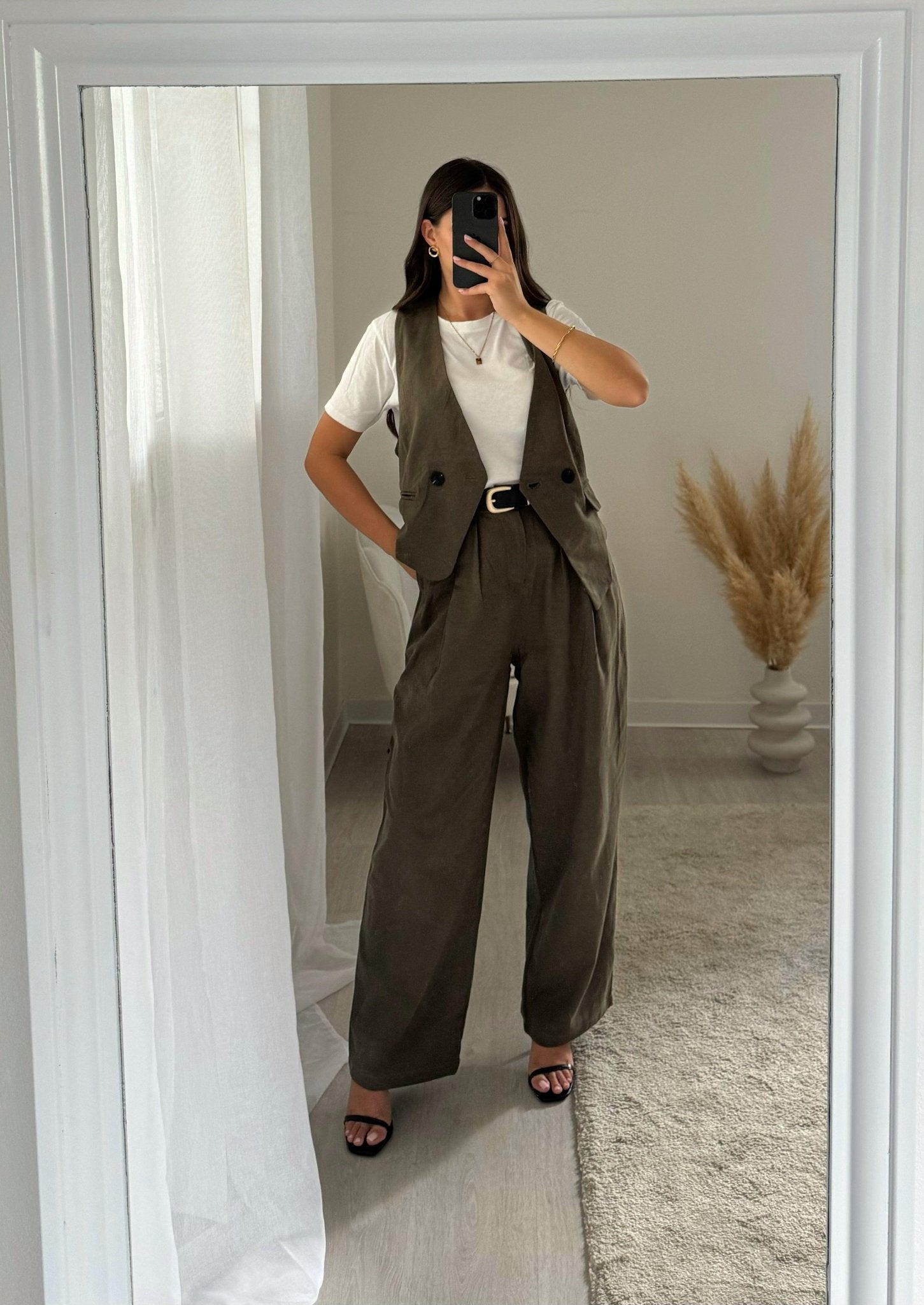 Coordinato gilet+pantalone verde - Moonamì