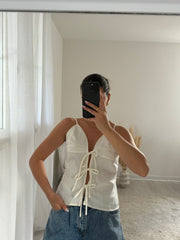 Top fiocchetti bianco - Moonamì