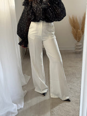 PANTALONE WIDE LEG BIANCO