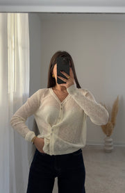 CARDIGAN FILO PANNA - Moonamì