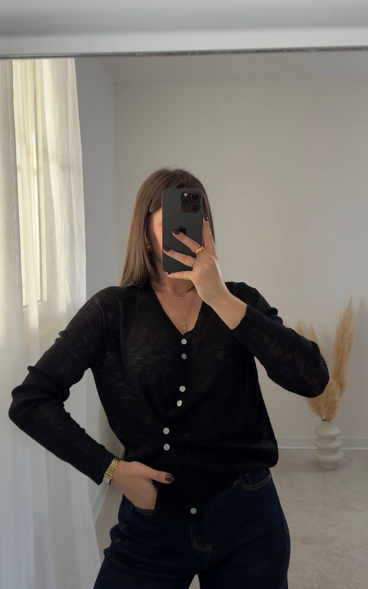 CARDIGAN FILO NERO - Moonamì