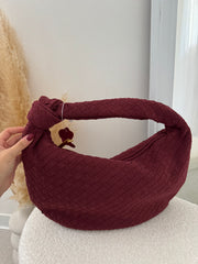 Maxi Bag Intreccio Suede bordeaux