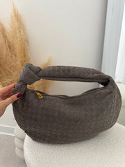 Maxi Bag Intreccio Suede grigio