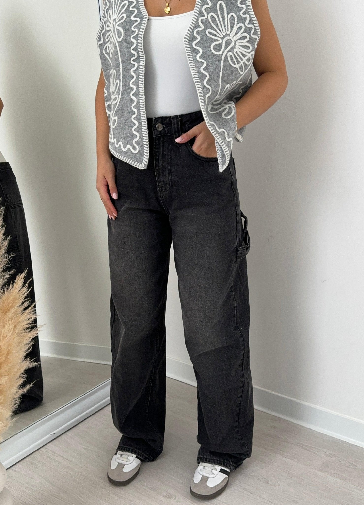 Jeans Skater nero - Moonamì