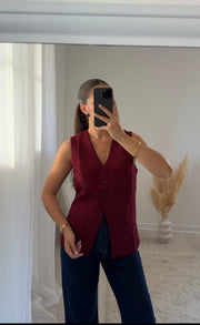 Gilet Bordeaux - Moonamì