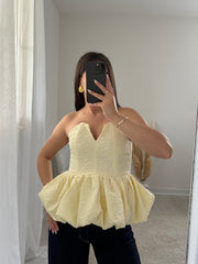 CORSETTO HEART GIALLO PASTELLO